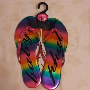 🌻 NEW Rainbow color Baby Phat sandals Size 8